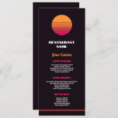 Abstract Sunrise, Restaurant Slimline Menu (Voorkant / Achterkant)