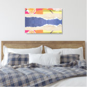 abstract sunset and beach design wall art canvas afdruk (Insitu (Slaapkamer))