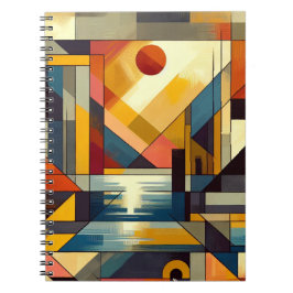 Abstract Sunset Art-ontwerp Notitieboek