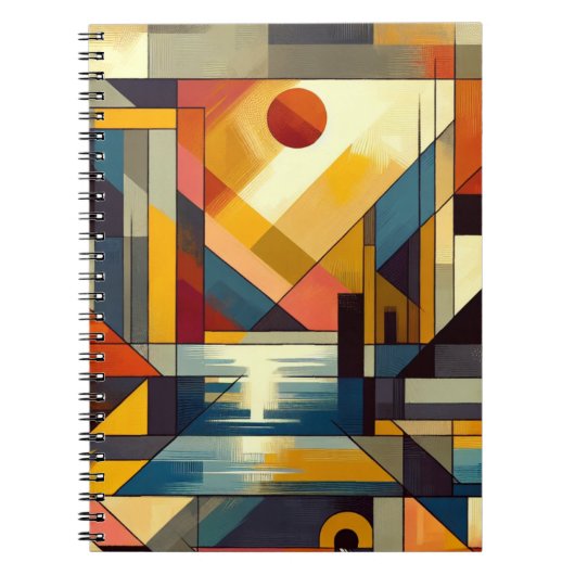 Abstract Sunset Art-ontwerp Notitieboek (Voorkant)