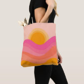 Abstract Sunset Tote Bag | Pastel Wave (Dichtbij)
