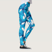 Abstract surf hibiscus leggings (Rechts)