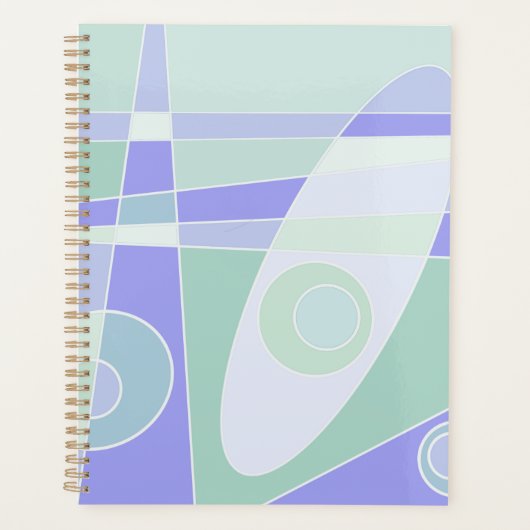 Abstract surfpasta Paars groen Planner (Voorkant)