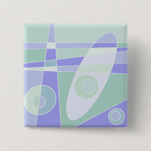 Abstract surfpasta Paars groen Vierkante Button 5,1 Cm