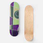 Abstract Surfred Green Paars Skateboard (Voorkant)