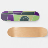 Abstract Surfred Green Paars Skateboard (Horizontaal)