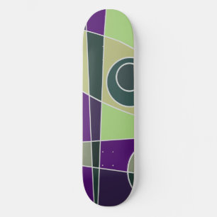 Abstract Surfred Green Paars Skateboard