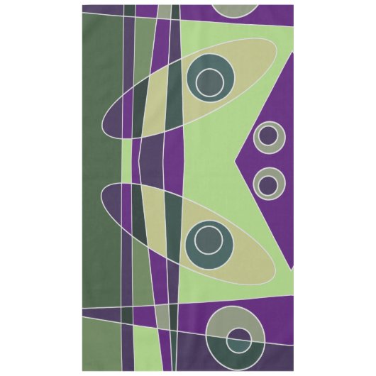 Abstract Surfred Green Paars Tafelkleed (Voorkant)