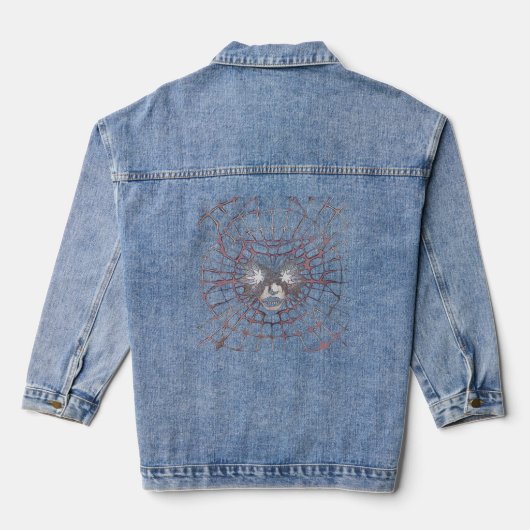 Abstract Surreal Portrait Denim Jacket (Achterkant)