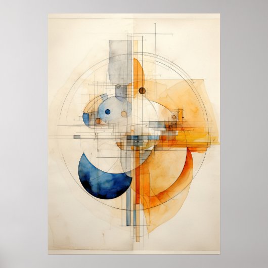 Abstract Surrealisme Expressionisme Venn Diagramme Poster (Voorkant)