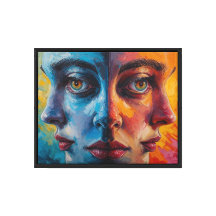 Abstract surrealistisch portret - kunstwerk met dr