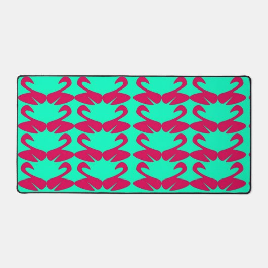 Abstract Swan Teal and Pink Mouse Pad (Voorkant)