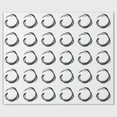 Abstract Swirl Circle Design – curved ring artwork Cadeaupapier (Vlak)