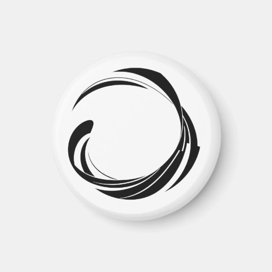 Abstract Swirl Circle Design – curved ring artwork Magneet (Voorkant)