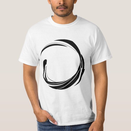Abstract Swirl Circle Design – curved ring artwork T-shirt (Voorkant)