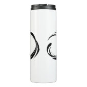 Abstract Swirl Circle Design – curved ring artwork Thermosbeker (Achterkant)