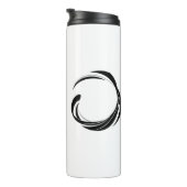 Abstract Swirl Circle Design – curved ring artwork Thermosbeker (Geroteerd rechts)