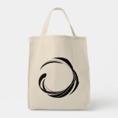 Abstract Swirl Circle Design – curved ring artwork Tote Bag (Achterkant)