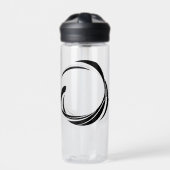 Abstract Swirl Circle Design – curved ring artwork Waterfles (Voorkant)