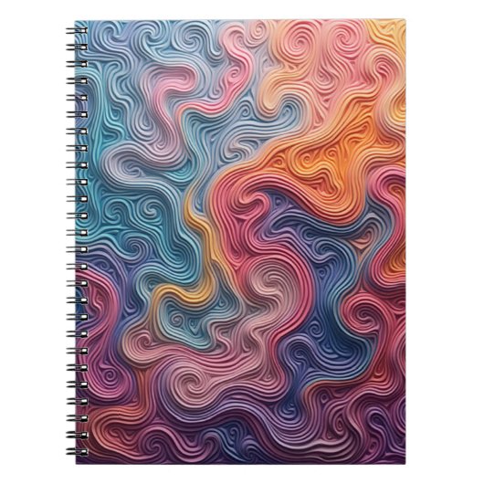 Abstract swirl notebook notitieboek (Voorkant)