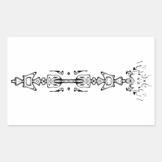 Abstract symbool ( scepter ) v1 rechthoekige sticker (Voorkant)