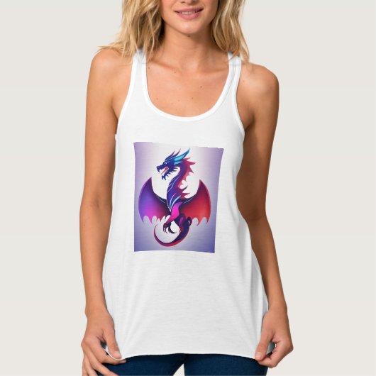 Abstract Symmetrisch Dragon Logo T-shirt – Modern (Voorkant)