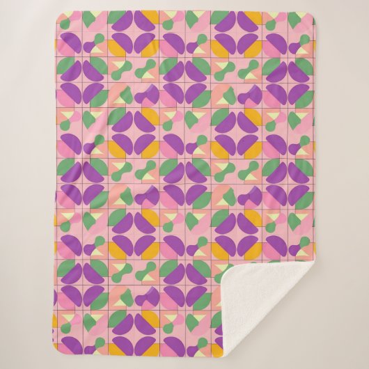 Abstract symmetrisch ontwerp sherpa deken (Voorkant)