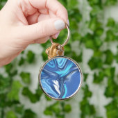 Abstract Symphony in Blue 2 Sleutelhanger (Hand)