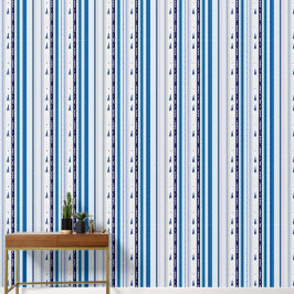 Abstract Symphony in Blue 5 (Vertical Lines) Behang