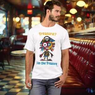 Abstract T-shirt met levendige piratenschat
