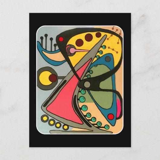 Abstract Talking Man uit de middeleeuwen schildere Briefkaart (Voorkant)