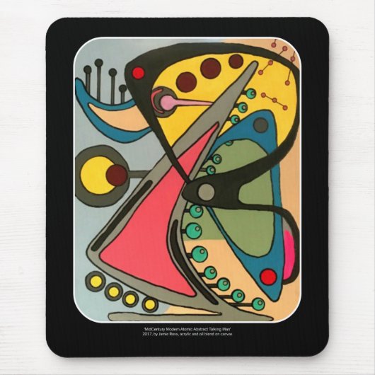 Abstract Talking Man uit de middeleeuwen schildere Muismat (Voorkant)