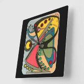 Abstract Talking Man uit de middeleeuwen schildere Vierkante Klok (Hoek)