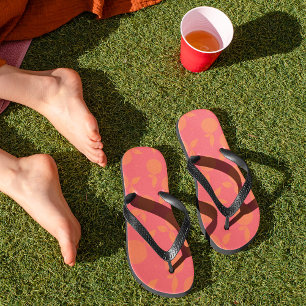 Abstract tangerine patroon teenslippers