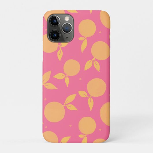 Abstract tangerine roze en geel patroon Case-Mate iPhone case (Achterkant)