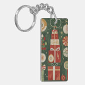 Abstract tapijt van Yuletide Sleutelhanger (Voorkant Links)