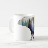 Abstract Tapir silhouette Koffiemok (Voorkant links)