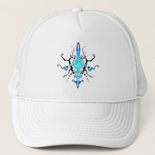 Abstract Tattoo masker - blauw Trucker Pet