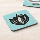 abstract tattoo voor gothics bier onderzetter (Linkerzijde)