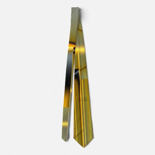 Abstract Techno Metallic Fractal Stropdas (Achterkant)
