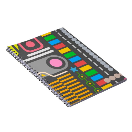 Abstract Technology Control Panel Pattern Notitieboek (Rechterzijde)