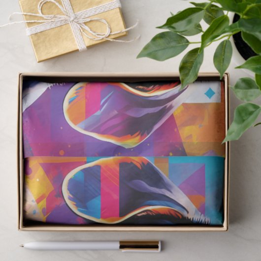 Abstract teckel tissuepapier (Geschenk)