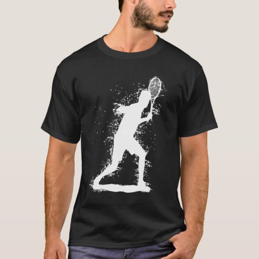 Abstract tennisontwerp t-shirt (Voorkant)