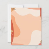 Abstract Terracotta Design Bruiloft Save the Date (Achterkant)