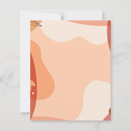 Abstract Terracotta Design Bruiloft Save the Date (Achterkant)