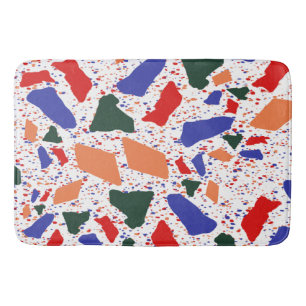 Abstract Terrazzo Hand Getekend Kleurrijk Patroon Badmat