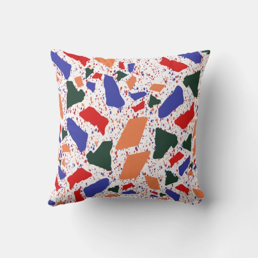 Abstract Terrazzo Handtekening kleurrijk patroon Kussen (Achterkant)