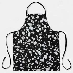 Abstract Terrazzo Mosaic Black en White Pattern Schort