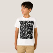 Abstract Terrazzo Mosaic Black en White Pattern T-shirt (Voorkant volledig)