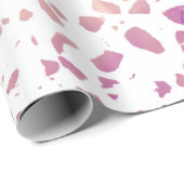 Abstract Terrazzo Mosaic Pink & Blue Pattern Cadeaupapier (Rol Hoek)